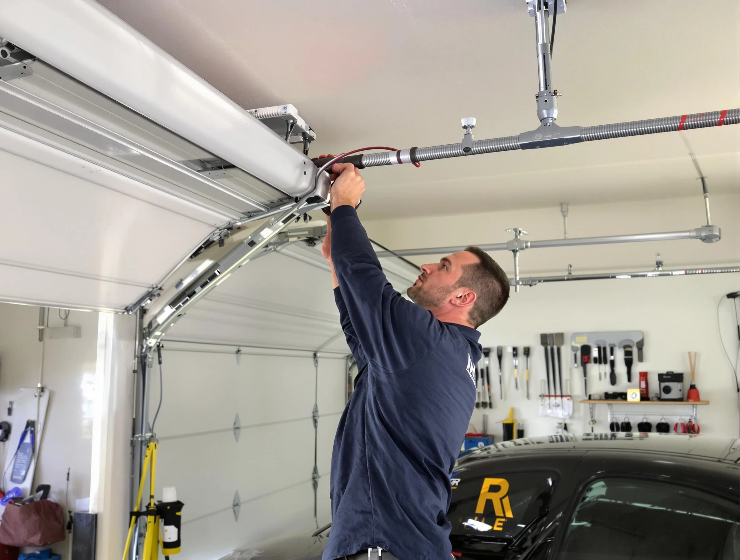 Four Square Mile Garage Door Repair technician performing garage door cable repair in Four Square Mile
