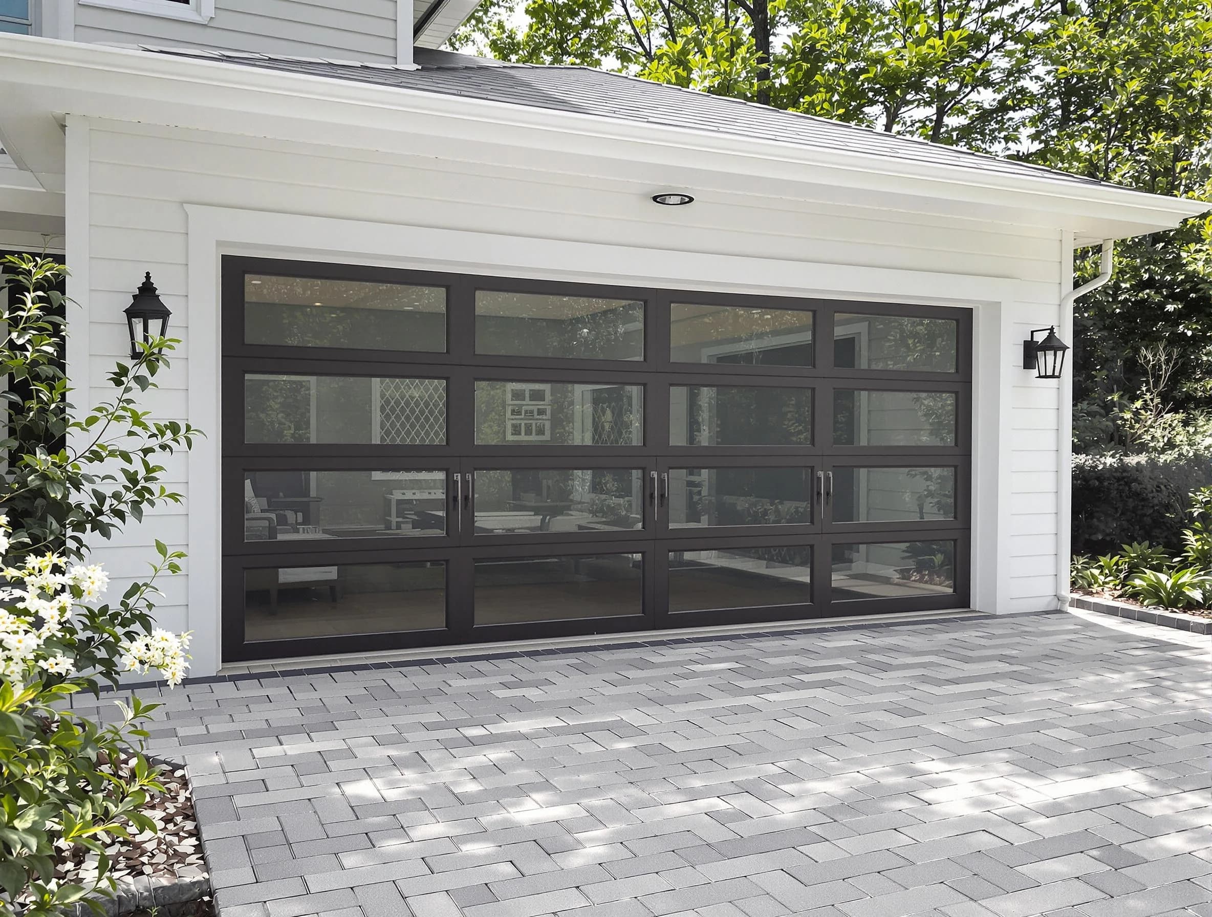 Four Square Mile Garage Door Repair design specialist presenting custom garage door options to Four Square Mile homeowner