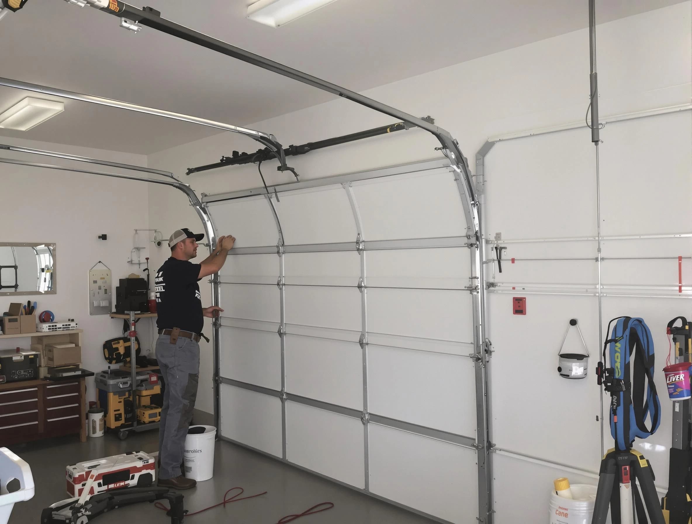Four Square Mile Garage Door Repair team installing new garage door in Four Square Mile