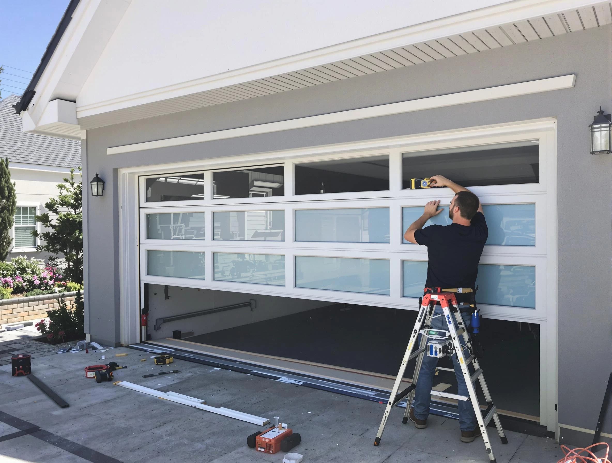 Four Square Mile Garage Door Repair team performing garage door replacement in Four Square Mile