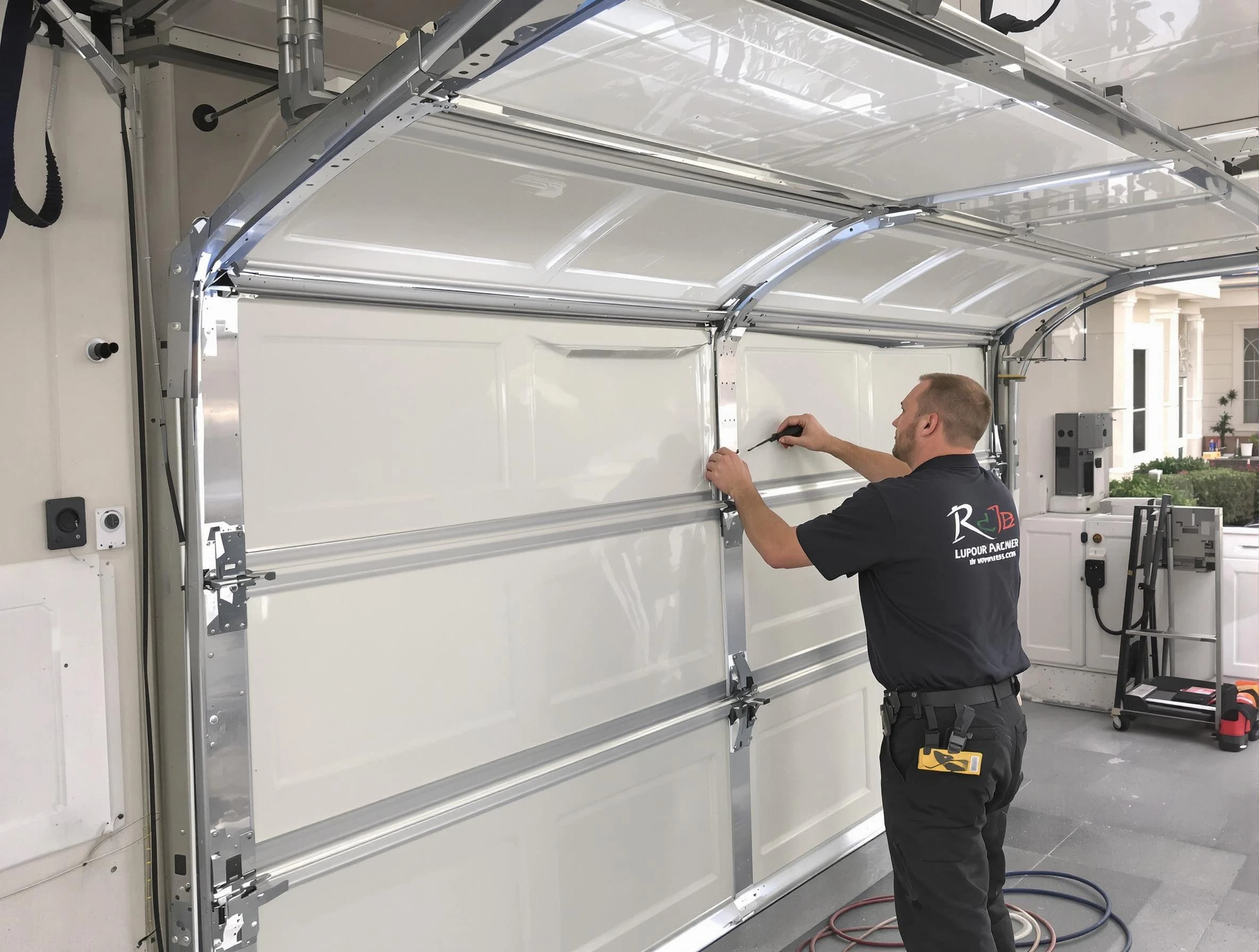 Four Square Mile Garage Door Repair professional performing panel repair in Four Square Mile