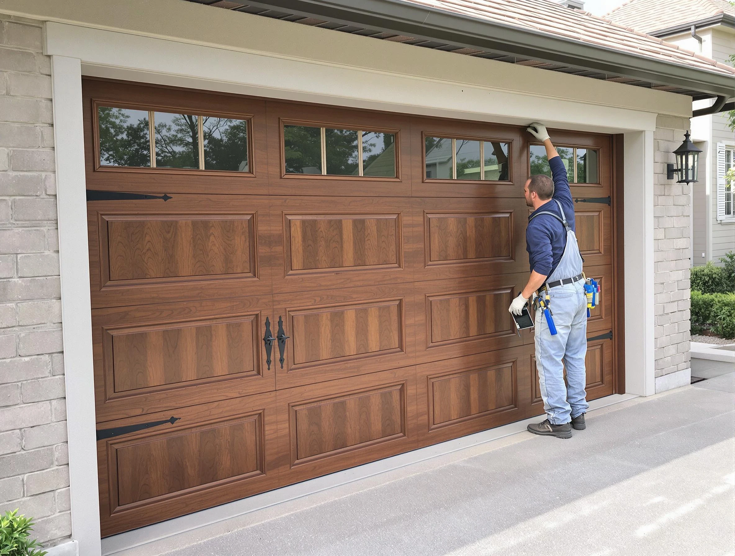 Custom garage door showcase by Four Square Mile Garage Door Repair in Four Square Mile