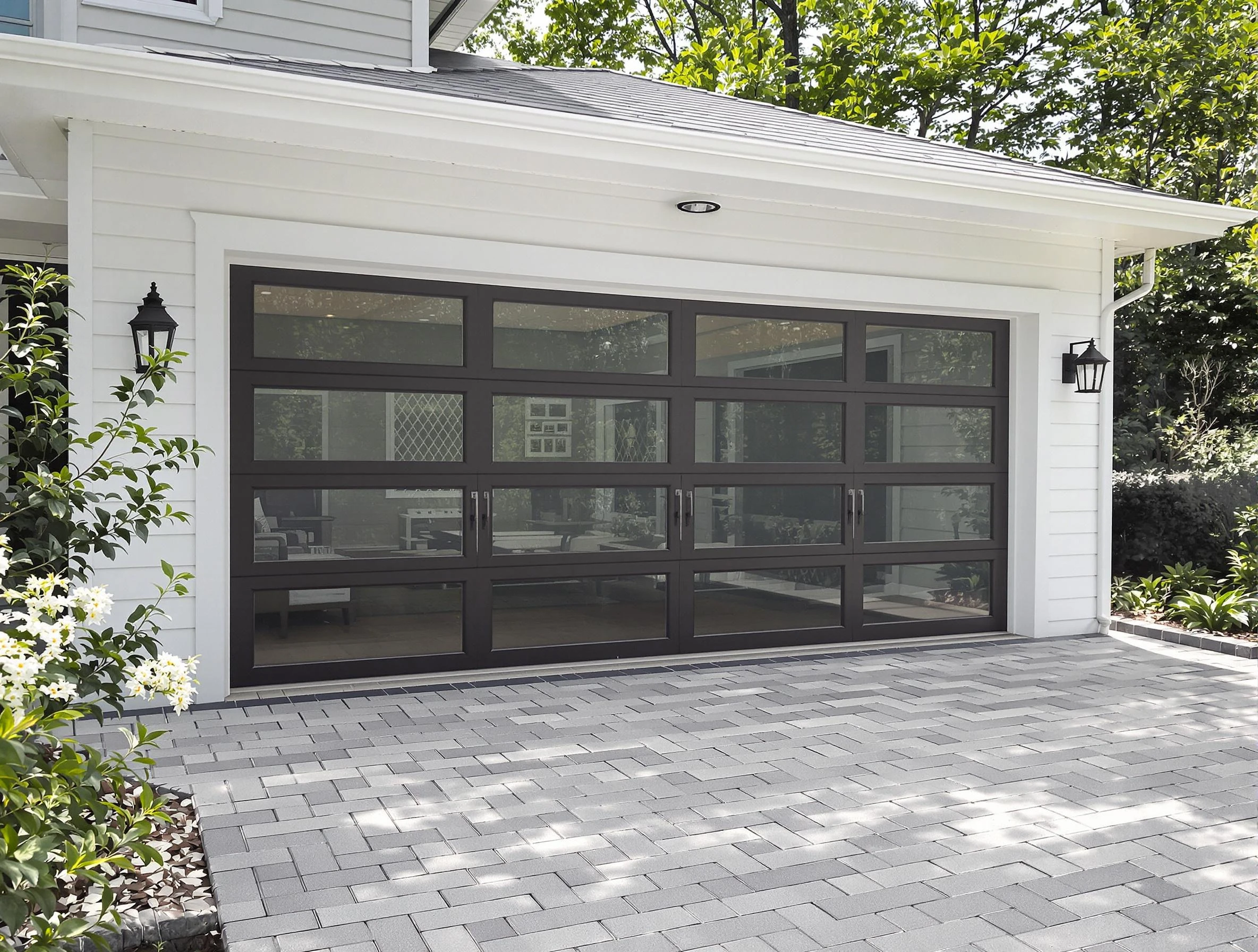 Four Square Mile Garage Door Repair design specialist presenting custom garage door options to Four Square Mile homeowner