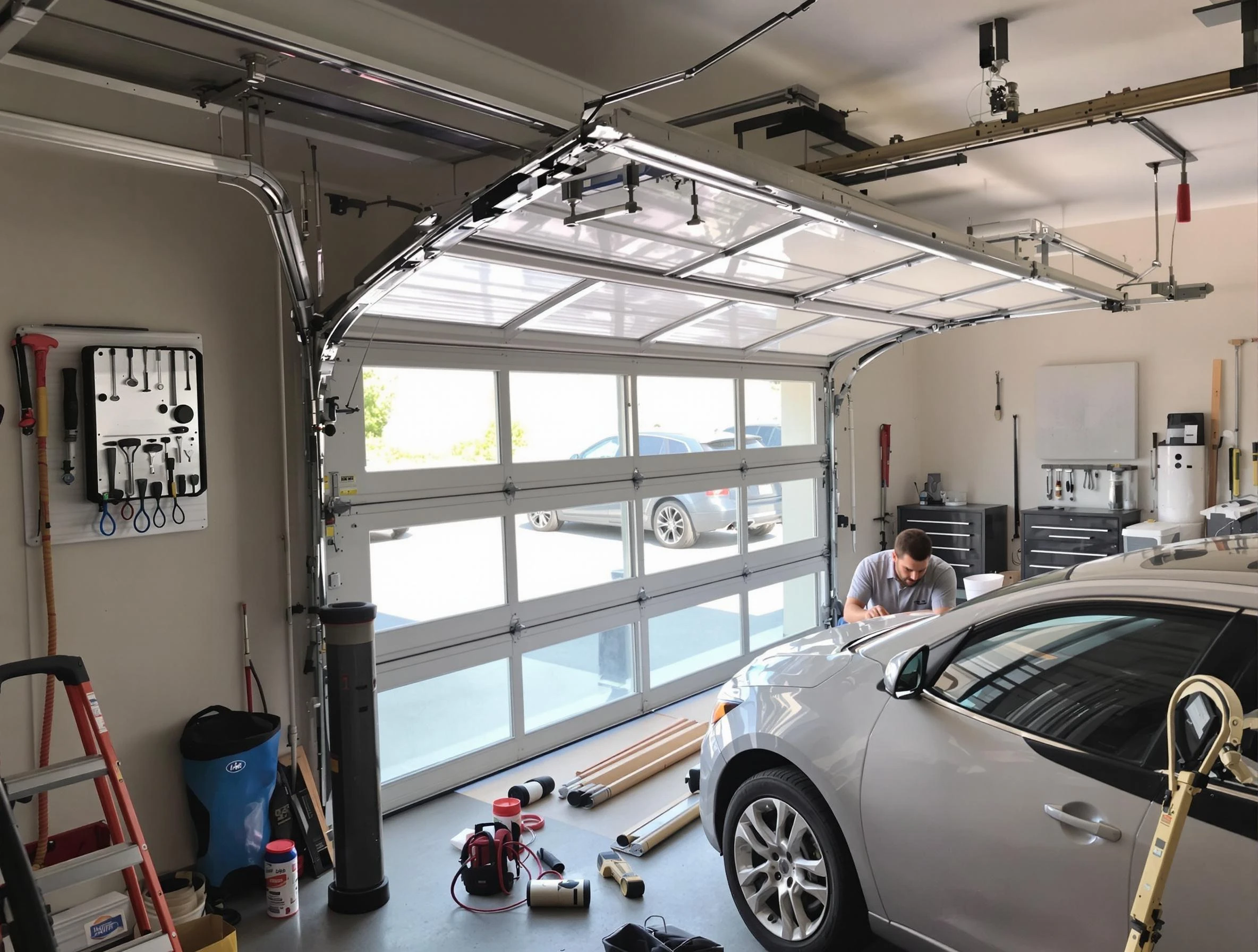 Garage door noise reduction service by Four Square Mile Garage Door Repair in Four Square Mile