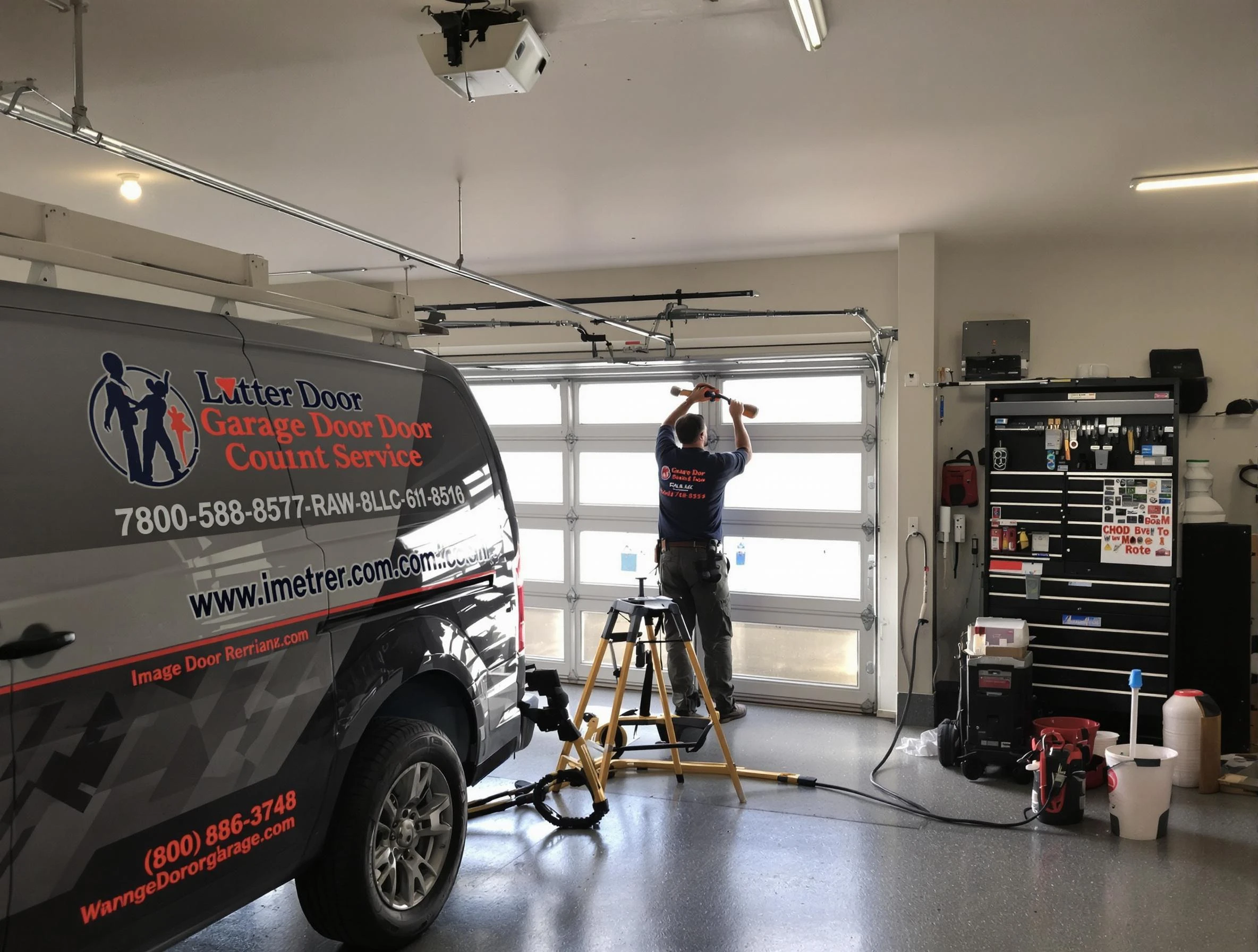Four Square Mile Garage Door Repair rapid response team performing same-day repair in Four Square Mile